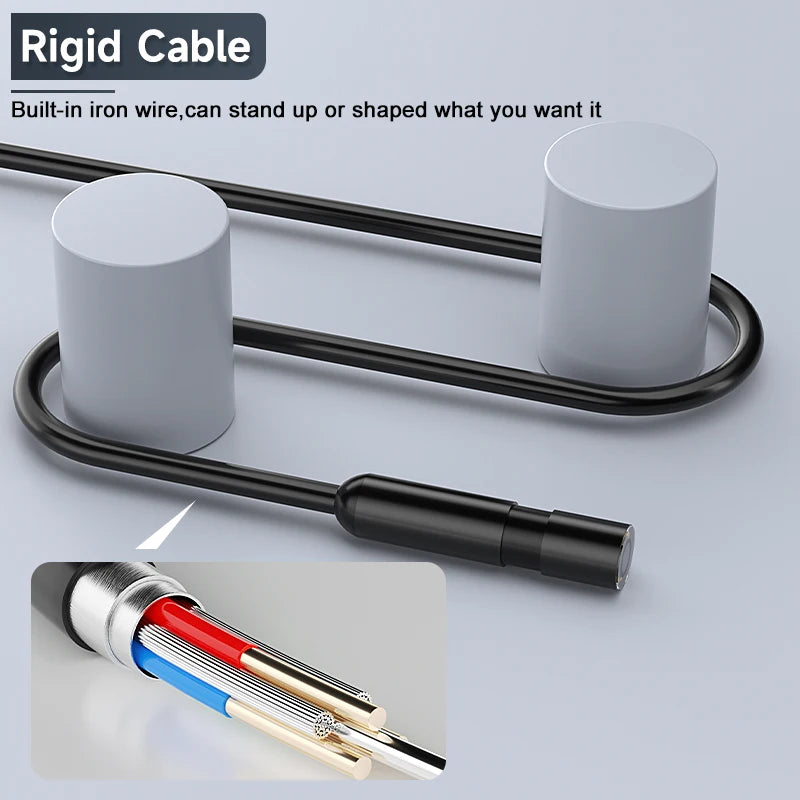 2-100m Borescope 8mm Camera 1080P HD 4.3'' Screen Endoscope IP67 Detachable Design 2600mAh Inspection Camera for Piping