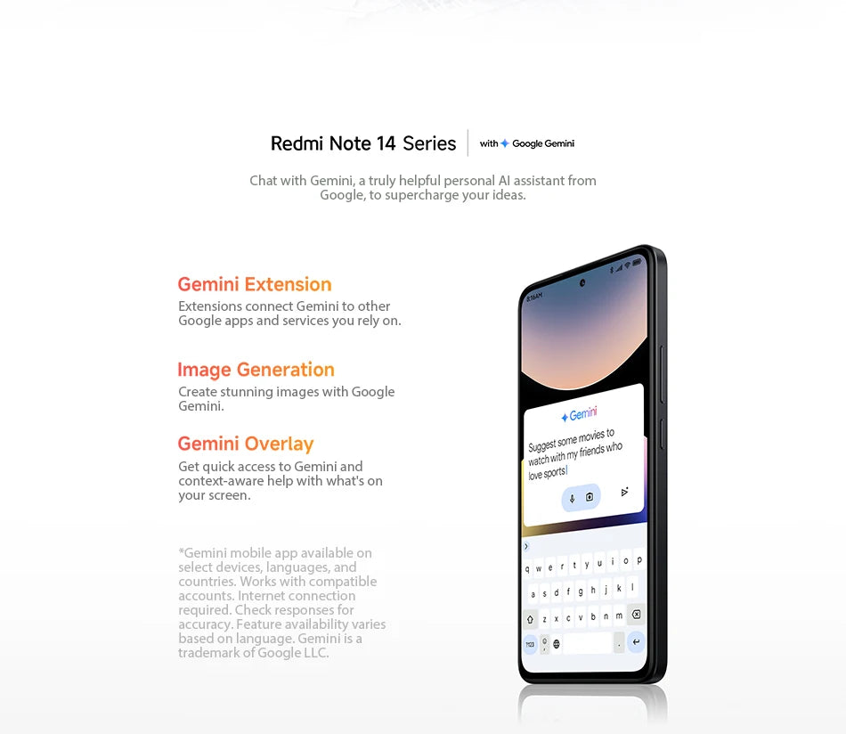 【Brand+】Global Version Xiaomi Redmi Note 14 MediaTek Helio G99-Ultra 108MP AI 5500mAh 6.67" AMOLED 120Hz Display