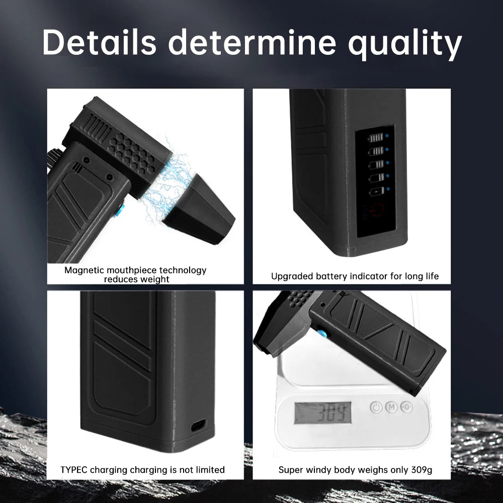 140000RPM Dust Blower 62m/s Powerful Violent Fan 8000mAh Battery Air Blower With Charger indicator Lights