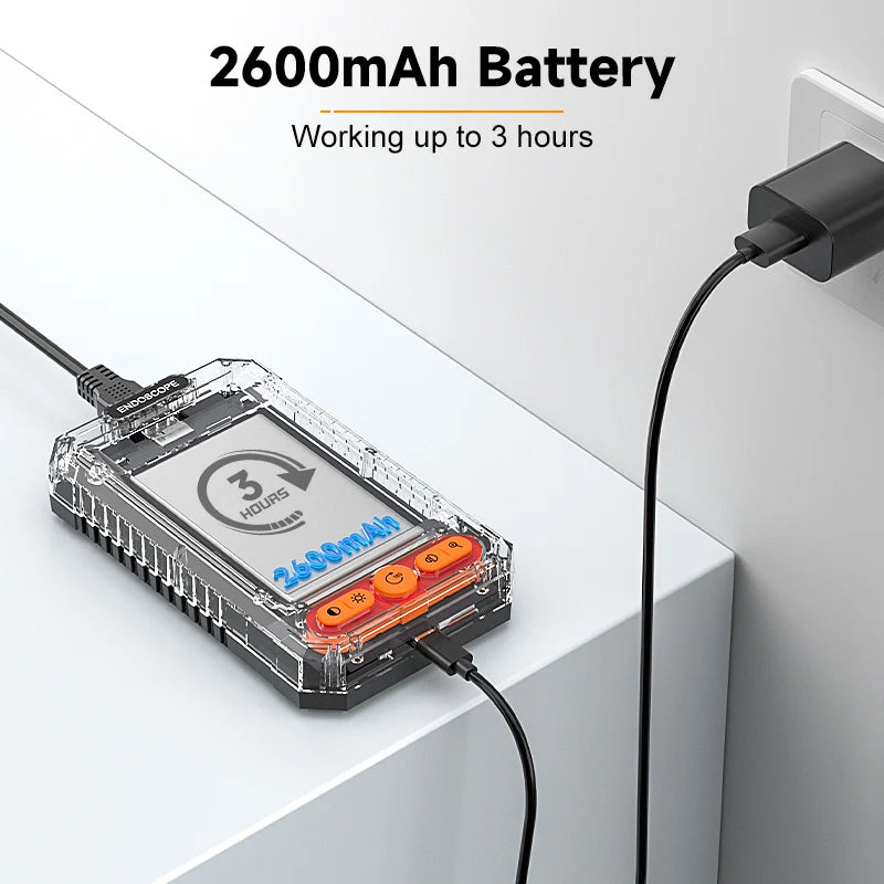2-100m Industrial Endoscope Camera 8mm 1080P Detachable Design IP67 Borescope Inspection Camera for Piping Sewer 2600mAh