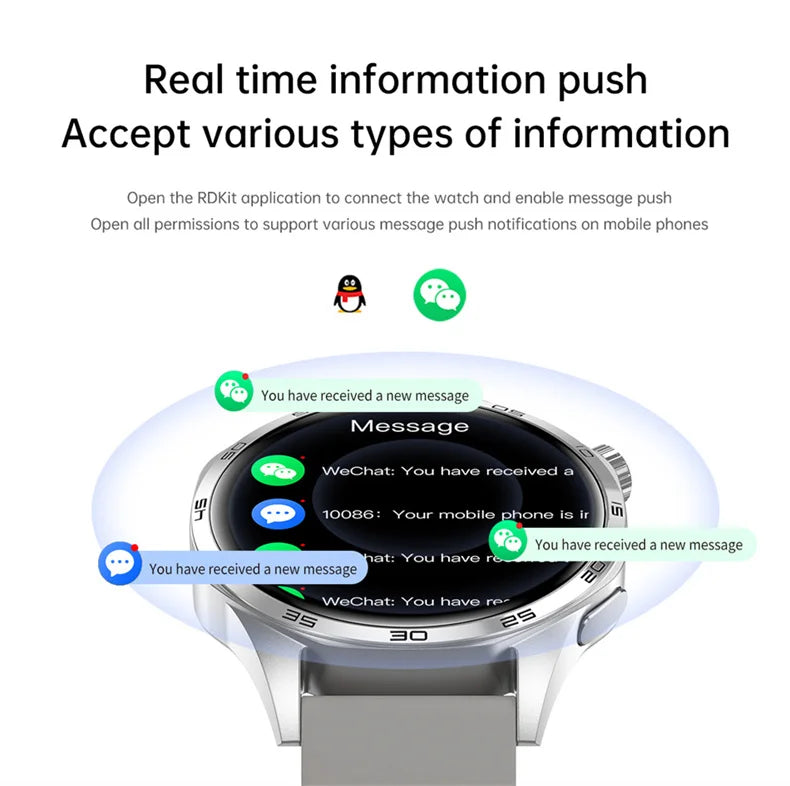 2025 New For HUAWEI Smart Watch Men GT5 PRO NFC GPS Sports Compass Fitness Heart Rate Bluetooth Call Smartwatch Watch 5 Pro