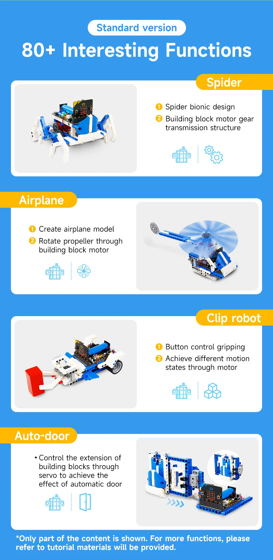 Yahboom Robot Kit Programmable 16 in 1 Building Block Kit Support Python And Makecode Programming Kids Coding for Microbit V2 V1