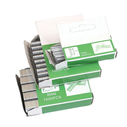 1000Pcs U/Door /T Shaped Nail Shaped Stapler For Wood Furniture Household Use Nail Shooter Nail For DIY Home Staples Nails
