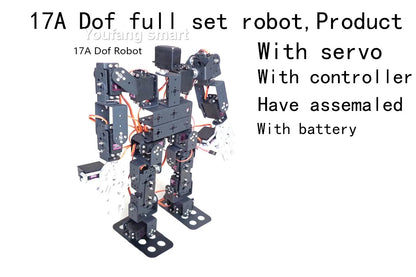 17 DOF Humanoid Robot Frame Educational Robot Kit for Ardunio Robotic Walking Compatible Servo MG996 Programmable Robot DIY Kit