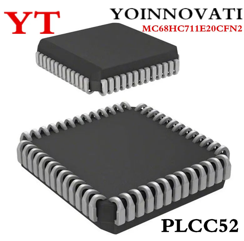 1pcs/lot MC68HC711E20CFN2 MC68HC711E20 MC68HC711 MCU 8BIT 20KB OTP PLCC52.