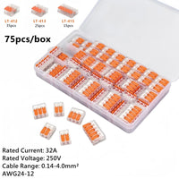 10/75pcs Universal Type Quick Plug-in Terminals,Electrical Equipment Connectors Lever Wire Connector Terminals 250V/32A