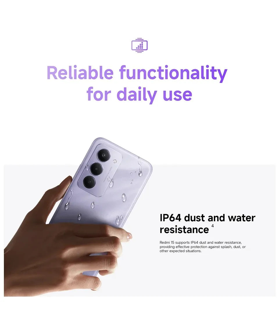 【Brand+】Redmi 15 Global Version Smartphone 6.9