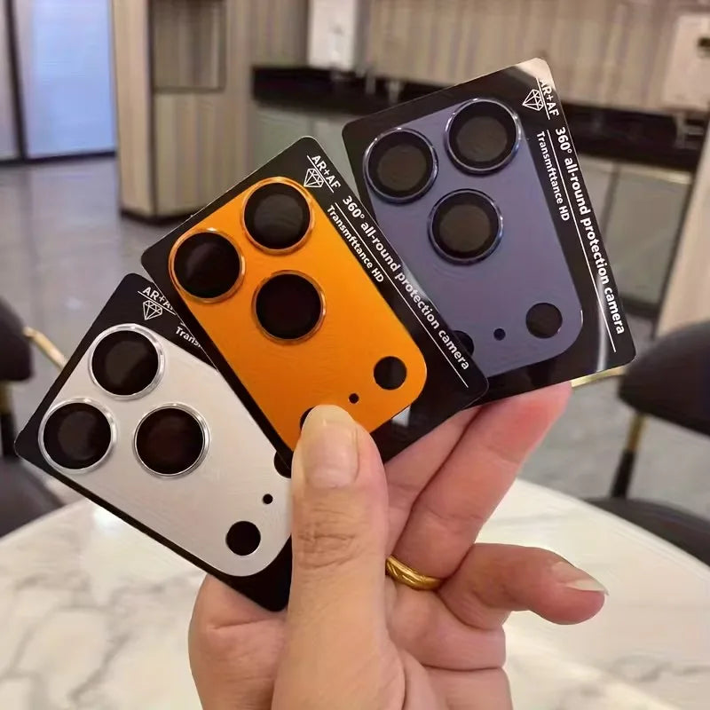 1pc Protective Film for iPhone 17 Pro Max/iPhone 17 Pro/17 Air Full Coverage Ultra-Thin Camera Lens Protector Metal Frame