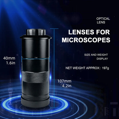 130X 150X 180X 215X zoom C Mount Lens Magnification Adjustable 0.7X~4.5X Optical Zoom Lens For HDMI USB Microscope Camera