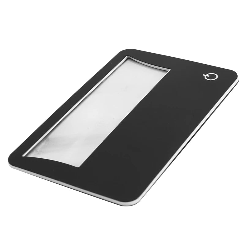 2025 New Credit Card Size Lighted 3X Magnifier Bundle Includes 2 Magnifiers, Each Magnifier For Reading Has 3X Lens, Use As 3X M