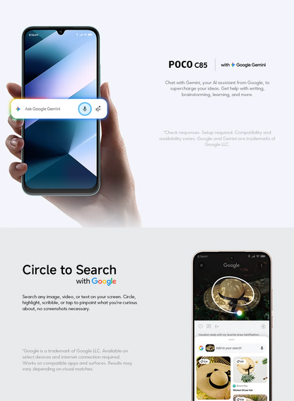 【World Premiere】POCO C85 Global Version Smartphone 128/256GB Helio G81-Ultra 6000mAh battery 6.9" display 50MP Camera 33W NFC