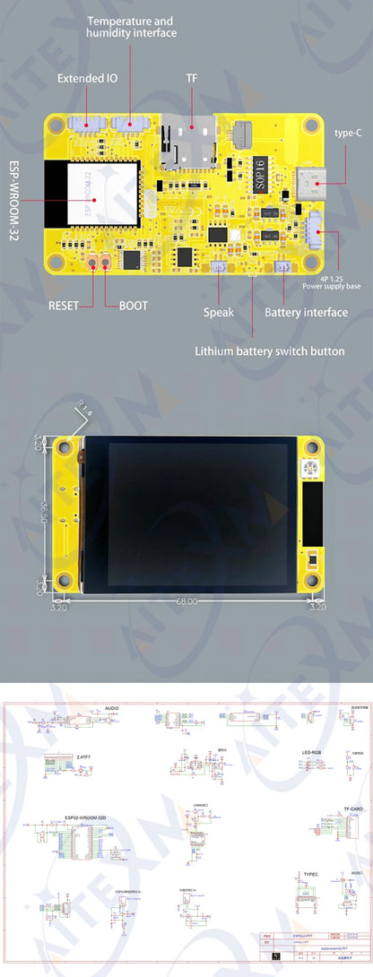 2.4“ ESP32 Arduino LVGL WIFI&Bluetooth Development Board 2.4 inch 240*320 Smart Display Screen 2.4inch LCD TFT Module