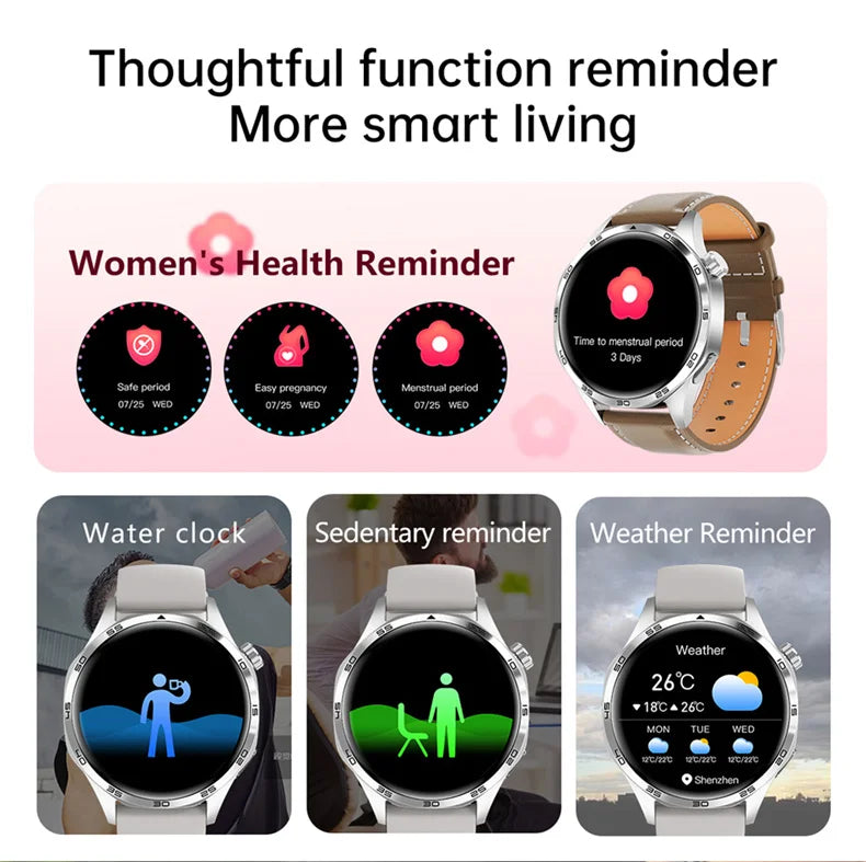 2025 New For HUAWEI Smart Watch Men GT5 PRO NFC GPS Sports Compass Fitness Heart Rate Bluetooth Call Smartwatch Watch 5 Pro