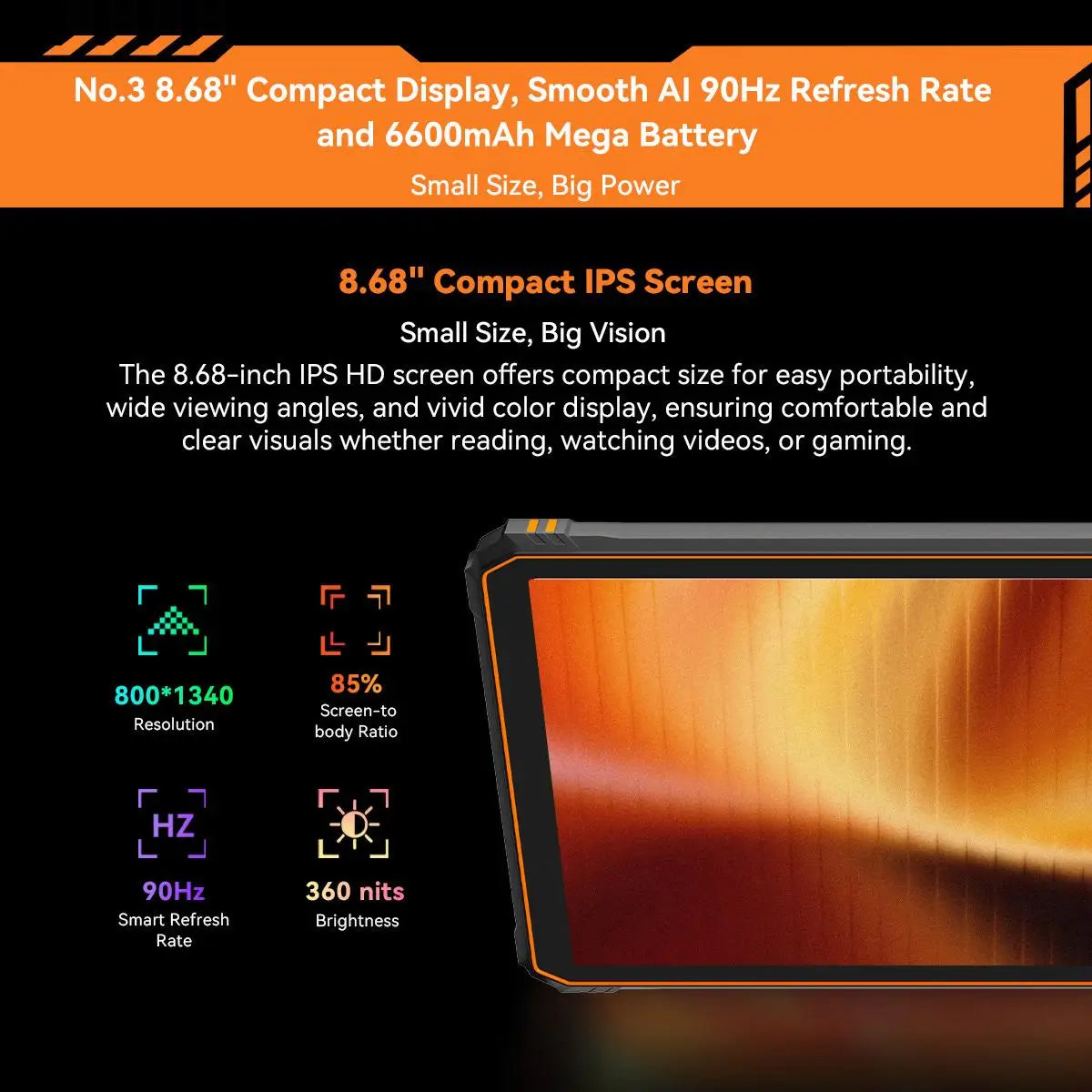 2025 Blackview Active 5 8.68'' Rugged Tablet PC Unisoc T615 Octa Core 8GB+128GB Telephone Smartphone 6600mAh Tablets Android 15