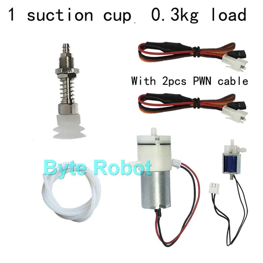 0.3/1/3/6/10/20kg Mechanical Arm Vacuum Pump Suction Cup with PWN Control Switch Sucker for Robot Arm for UNO R3 Programmable