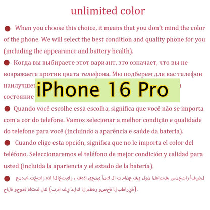 100% Original iPhone 16 Pro MAX Smartphone 6.9" Dual SIM Unlocked 5G Cell Phone Retina XDR OLED 6.3" 16 Pro 128GB/256GB/512GB/1T