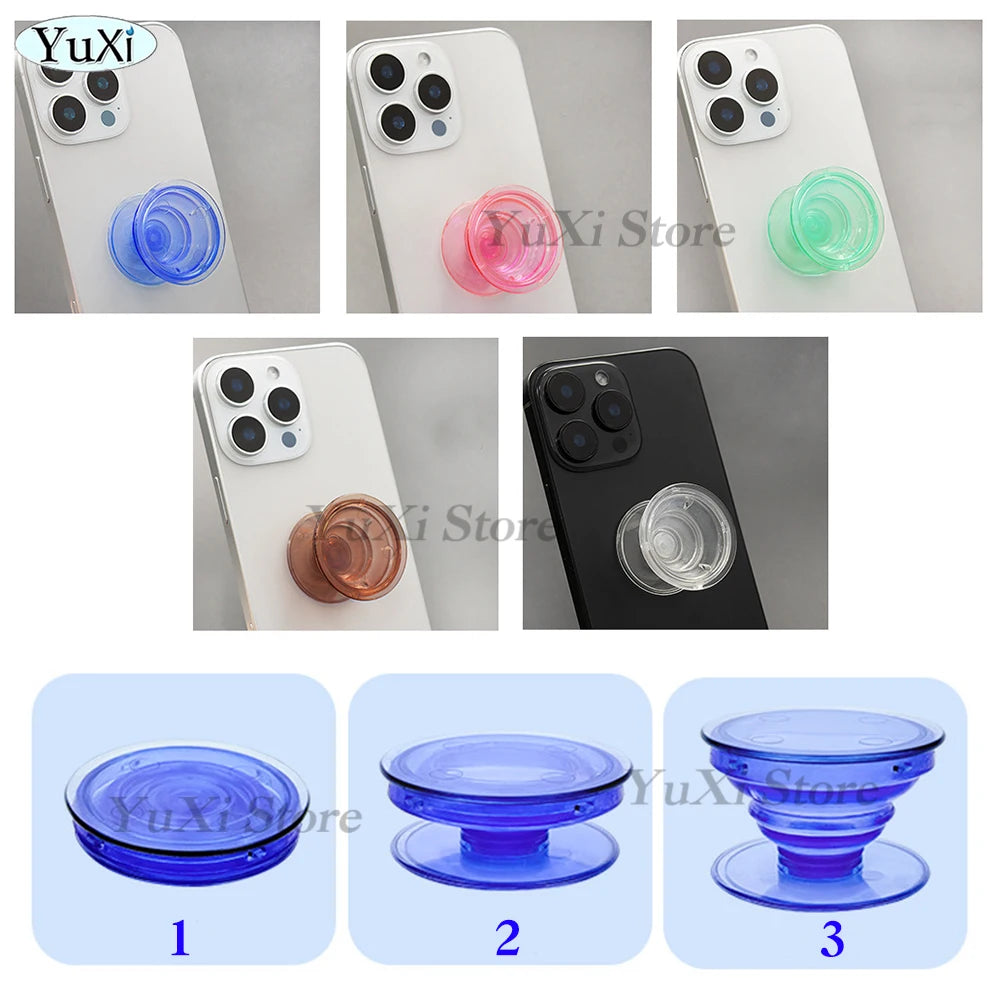1Piece Phone Stand Mobile Phone Transparent Airbag Holder Material Lazy Retractable Colorful Phone Holder Support for iPhone
