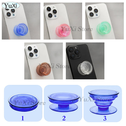 1Piece Phone Stand Mobile Phone Transparent Airbag Holder Material Lazy Retractable Colorful Phone Holder Support for iPhone