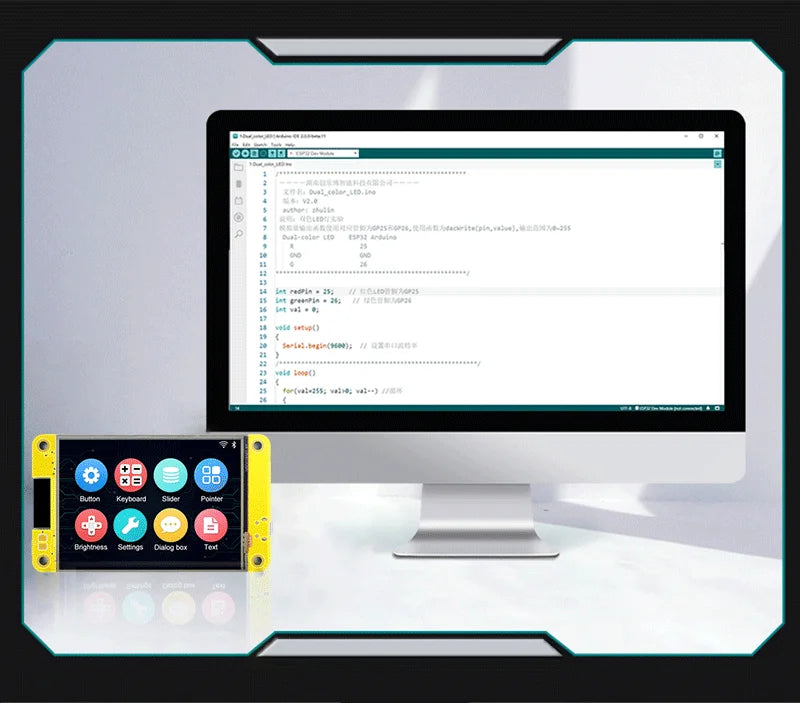 2.4/2.8/3.5 inch LCD TFT Module ESP32 Arduino LVGL WIFI&Bluetooth Development Board 2.8" 240*320 Smart Display Screen With Touch
