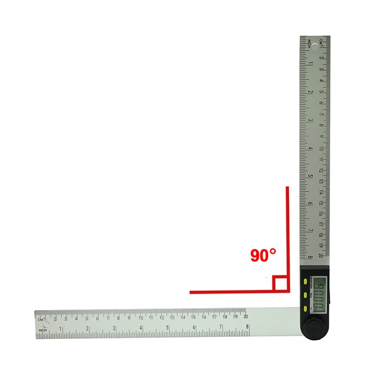200mm Angle Ruler Goniometer Angle Finder Guage Meter Protractor Electronic Digital 360-Degree 2 in 1 Multifunction Inclinometer